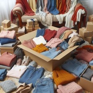 Colorful Knit Sweaters and Denim Jeans